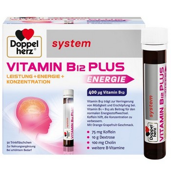 DOPPELHERZ Vitamin B12 Plus system Trinkampullen