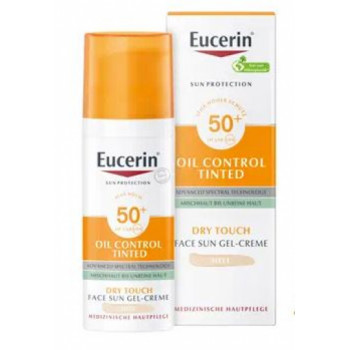 EUCERIN Sun Oil Control tinted Creme LSF 50+ hell